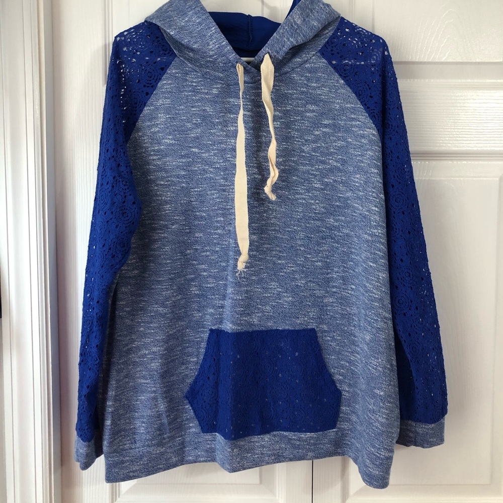 Blue lace hoodie